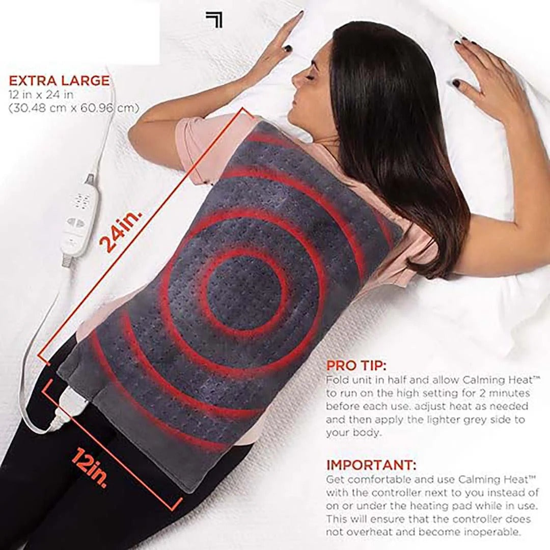 Sharper Image Weighted Heating Pad with Massage – 6 Settings